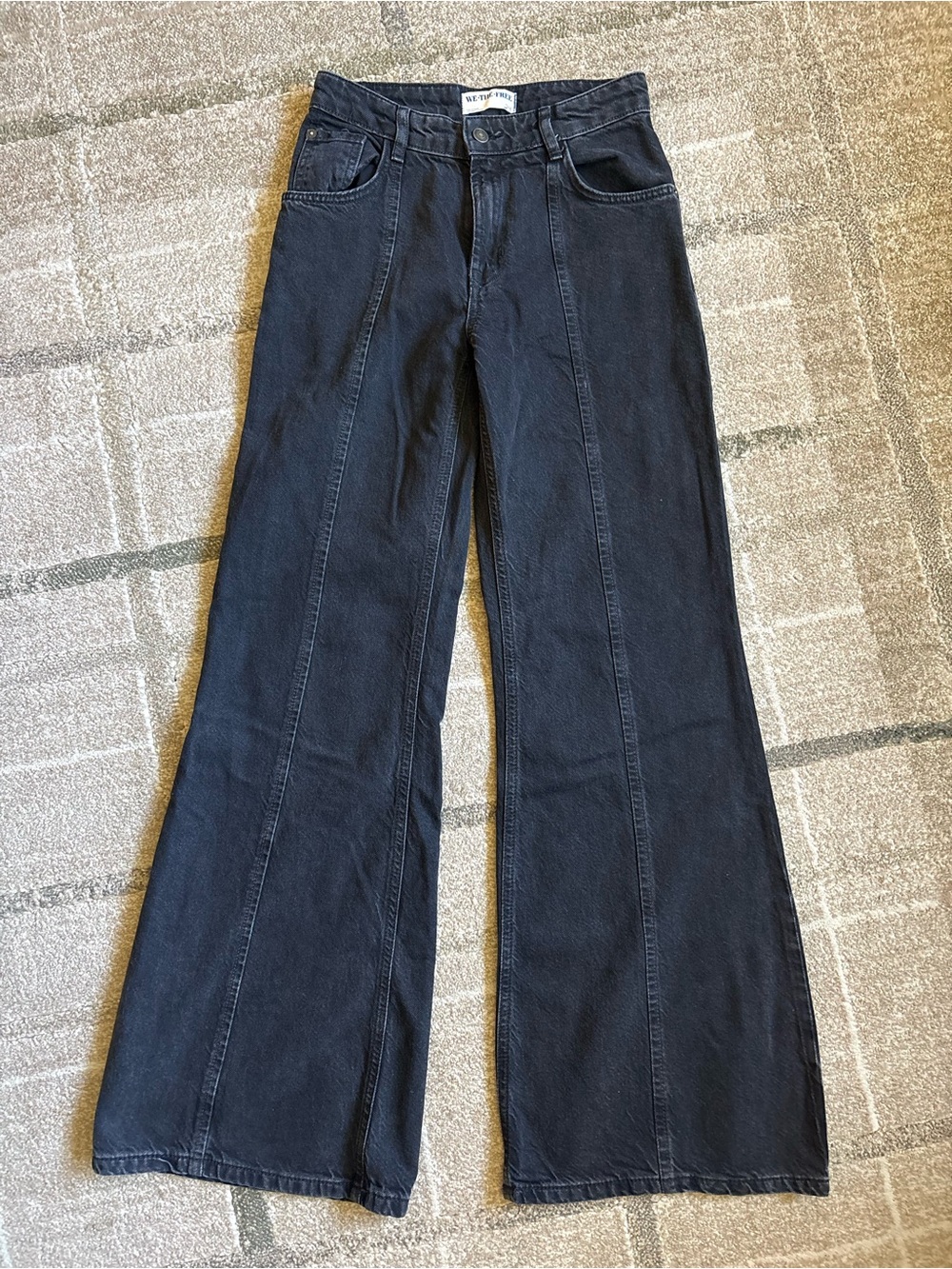 Free People We The Free Libre Wide-Leg Jeans Black Size 24 waist